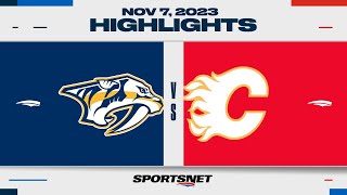 NHL Highlights  Predators vs Flames  November 7 2023 [upl. by Nitsu142]