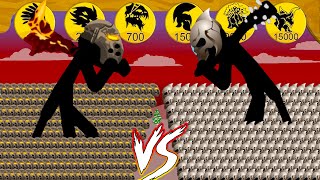 GIANT LEADER 999999 VS GIANT BOSS ZOMBIE RISER CRAWLER 99999 STICK WAR LEGACY HD [upl. by Rbma278]