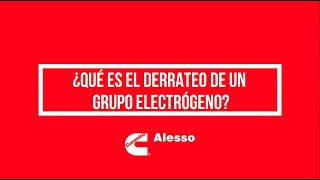 ¿Qué es el derrateo de un grupo electrógeno  GD Training Sessions [upl. by Ikkela27]