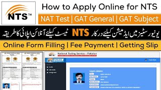 How to apply for NTS online registration for NAT GAT amp GAT General test  NTS apply karne ka tarika [upl. by Sueddaht]