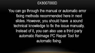 Fix Windows Update Error 0x8007000D [upl. by Feune]