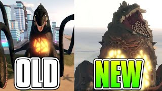 BIOLLANTE OLD MODEL VS NEW REMODEL COMPARISON  Kaiju Universe Roblox [upl. by Reitrac248]