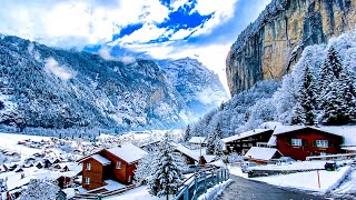 Lauterbrunnen Switzerland 4K 🇨🇭 The MOST Beautiful Village in Winter ❄️️ [upl. by Vladimir]