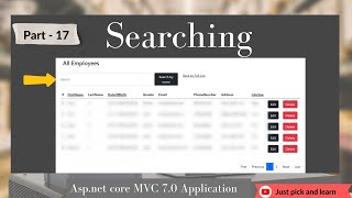 Part17 How to implement search functionality in aspnet core MVC  Aspnet core MVC 70 project [upl. by Rosol]