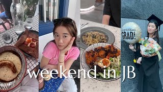 WEEKEND IN JB  new JB cafe finds visiting new SG cafes i have officially graduated VLOG [upl. by Nryhtak]