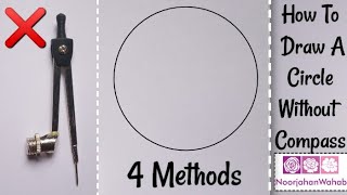 How to draw perfect circles without compass  4 Methods  amazing circle drawing tricks for Kids [upl. by Naerda]