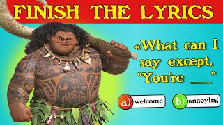 Finish The Lyrics Disney Songs Edition  Disney Challenge  Music Quiz [upl. by Adnirolc]