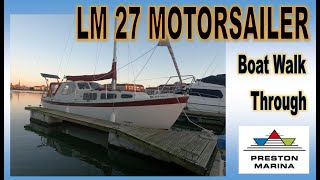 LM 27 Motorsailer Boat  Walk Through Video [upl. by Otsirc450]