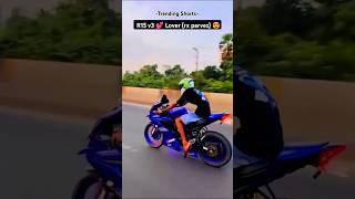 R15 v3 💕 Lover rx parvez  ⚡Bike Rider Shohan rider bikerromance bikerslove stunt automobile [upl. by Heyward]