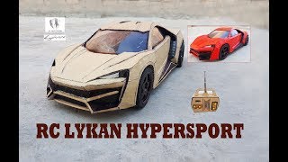 WOW Super RC Lykan Hypersport  How to make Cardboard Lykan  DIY  Electric Toy Car [upl. by Notffilc]