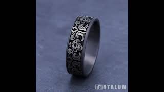 CFT1275036GBKTGTA  Grey Tantalum and GreyBlack Titanium Mens Ring [upl. by Regina]