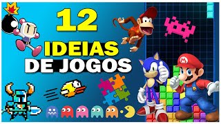 12 IDEIAS DE JOGOS PARA VOCÊ DESENVOLVER COM TUTORIAIS [upl. by Lanni]