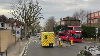 Journey on London Bus Route 185 East Dulwich  Denmark Hill [upl. by Aiotal]