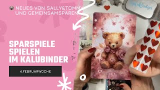 Sparspiele amp Challenges💜4 Februarwoche🐨 Neues von Gemeinsamsparen amp SallyampTommy💜umschlagmethode [upl. by Ahsiyn121]