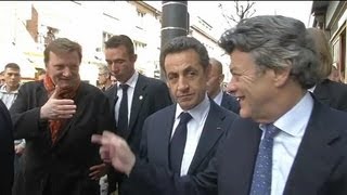 Retrouvailles de Sarkozy et Borloo à Valenciennes [upl. by Anos177]