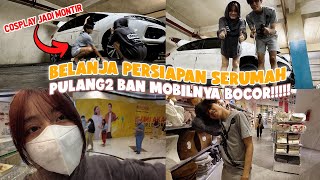 PERTAMA KALINYA GANTI BAN MOBIL CAPEK BGT TERNYATA GAISS  COSPLAY JADI MEKANIK [upl. by Lussi]