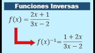 Como sacar la inversa de una funcion racional [upl. by Fia908]