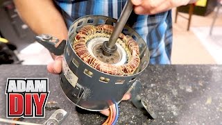 How to oil electric HVAC fan motors with no port  Squeaky Furnace Repair [upl. by Lednahs]