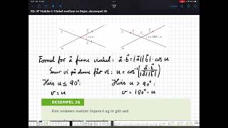 R2 5F Vinkler 2 Vinkel mellom to plan eksempel 27 [upl. by Glassman]