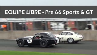 Equipe Libre Oulton Park 2023  AC Cobra EType Mustang GT350R Austin Healey TVR Grantura MGB [upl. by Relyks]