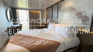 Celebrity Millennium Concierge Class Cabin C2  Travel and Cruise Tips [upl. by Catina]