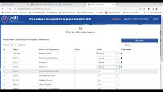 PRESELECCIÓN DE ASIGNATURA UASD 2023 20 [upl. by Iona]