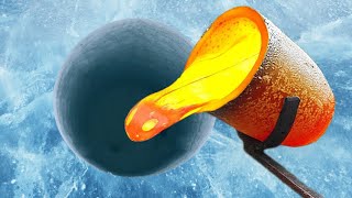 EXPERIMENT  Molten Lava Vs Ice Cube [upl. by Yerfdog]