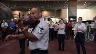 The USAF Band Holiday Flash Mob at the National Air and Space Museum 2013 [upl. by Alleynad]