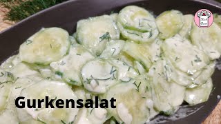 Besten Gurkensalat mit DillJoghurt Dressing selber machen [upl. by Harvison]