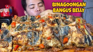 BANGUS BELLY BINAGOONGAN MUKBANG  Pinoy Mukbang  Mukbang Philippines  Mukbang Asmr [upl. by Marc82]