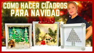 COMO HACER CUADROS PARA NAVIDAD  DECORACIONES PARA NAVIDAD [upl. by Alton]