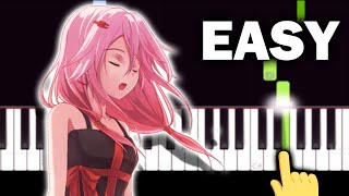 Guilty Crown  Krone  EASY Piano tutorial [upl. by Suehtomit]