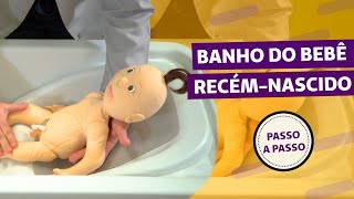 Como dar banho em bebê recémnascido Passo a passo  Viver Bem [upl. by Avika]