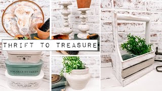 Thrift to Treasure  5 Beautiful Farmhouse Inspired Thrift Flips  Upcycled amp Shabby Chic  DIYs [upl. by Capriola]