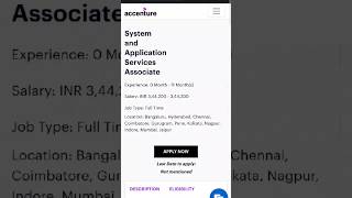 Accenture is hiring  Accenture Recruitment for freshers 2024  shorts [upl. by Riorsson564]