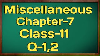 Miscellaneous Exercise Chapter 7 Q1Q2 Permutations and Combinations Class 11 Maths NCERT [upl. by Timothy]