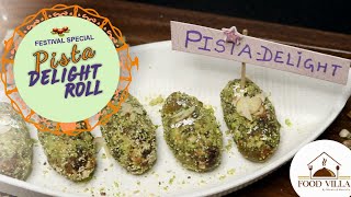 Pista Delight RollSugar Freeखजूर पिस्ता रोल दिवाली स्पेशल मिठाई Food Villa by mamta and manisha [upl. by Suhcnip]