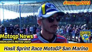 MotoGP™ SanMarino GP  MotoGP Sprint Highlights Full Race [upl. by Ayetal]