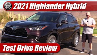 2021 Toyota Highlander Hybrid Test Drive Review [upl. by Ansley330]