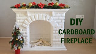 DIY cardboard Fireplace  Камин из картона своими руками [upl. by Nilreb]