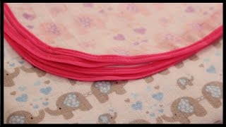 Muslin Swaddle Blanket with Binding How to EASY  Whitney Sews [upl. by Garnes]