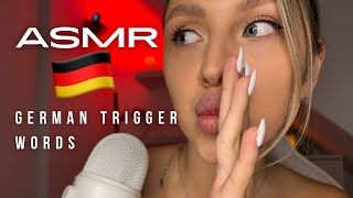 ASMR  German 🇩🇪 trigger words whispering and hands movements [upl. by Petulah204]