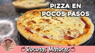 Pizza casera MASA Y SALSA FÁCILES ✅🥳 [upl. by Ahsitan]