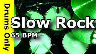 Drum Loops  Slow Rock Beat 65 BPM JimDooleynet [upl. by Kesia]