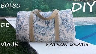 Bolso de viaje Patrón gratis Como hacer un bolso [upl. by Laban]