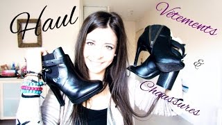 Haul vêtements chaussures  Zara HampM Bershka New look Kiabi [upl. by Golding]