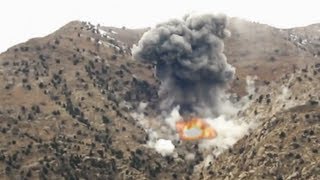 Mortar and JDAM Strike on Taliban Position [upl. by Giark]