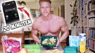 MEALPREP 2500 Kalorien in 20 MINUTEN für einen KOMPLETTEN TAG [upl. by Llenoj]