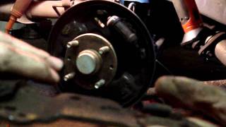 How to repairservice rear brake drums on the 2nd and 3rd generation Escort and ZX2 [upl. by Eiknarf237]