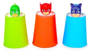 PJ MASKS 🎭 Aprende los colores con vasos de Heroes en Pijama [upl. by Ssitruc]